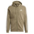 adidas men Essentials Fleece 3-Stripes Full-Zip Hoodie