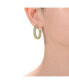 ფოტო #2 პროდუქტის RA Rhodium Plated Clear Round Cubic Zirconia Pave Hoop Earrings