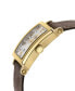 ფოტო #2 პროდუქტის Women's Avenue of Americas Mini Swiss Quartz Brown Italian Leather Strap Watch 25mm x 32mm