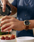 ფოტო #4 პროდუქტის Men's CZ Smart Hybrid Sport Brown Leather Strap Smart Watch 43mm