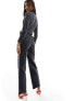 & Other Stories denim wide leg jumpsuit in dark grey wash