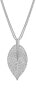Silver necklace with laurel leaf
