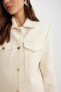 Crop Gömlek Yaka Tweed Blazer Ceket C4433AX24SM