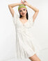 Фото #2 товара Cotton On babydoll mini dress in white