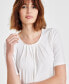 Women's Crewneck Elbow-Length-Sleeve Blouse Ванильный лед, XL - фото #3