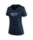 Women's Navy Chicago Cubs City Connect Velocity Practice Performance V-Neck T-shirt
