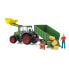 Фото #5 товара Schleich FARM WORLD Tractor with Trailer - 42608, Tractor, 3 yr(s), Black, Green, Red, Yellow