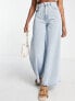 Фото #3 товара Only Giulia wide leg jeans in light blue denim