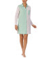 ფოტო #1 პროდუქტის Women's Cotton Colorblocked Boyfriend Sleep Shirt