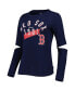 Women's Navy Boston Red Sox Formation Long Sleeve T-shirt Синий, XS - фото #3