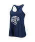 Women's Navy Jacksonville Jumbo Shrimp Charm Scoop Neck Racerback Tank Top