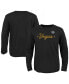 Youth Black Vegas Golden Knights 2024 NHL Winter Classic Secondary Logo Long Sleeve T-shirt