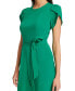 ფოტო #4 პროდუქტის Women's Short-Sleeve Waist-Tie Jumpsuit