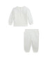 ფოტო #2 პროდუქტის Baby Boys Polo Bear Fleece Sweatshirt and Pants Set
