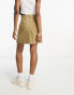 Фото #2 товара Barbour x ASOS lightweight utility wax mini skirt in golden khaki