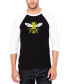 Фото #1 товара Men's Raglan Baseball 3/4 Sleeve Bee Kind Word Art T-shirt