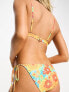 Фото #3 товара Kulani Kinis Full coverage tie side bikini bottom in Rumba Rose floral print