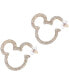 ფოტო #1 პროდუქტის Women's Mickey Mouse Pave Essential Hoop Earrings
