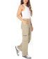 ფოტო #3 პროდუქტის Juniors' Wide-Leg Zippered Cargo Jeans