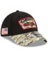 ფოტო #1 პროდუქტის Men's Black-Camouflage Arizona Cardinals 2021 Salute To Service 39THIRTY Flex Hat