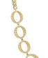 ფოტო #2 პროდუქტის Gold-Tone Circle Marcasite Texture Link Necklace