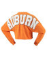 ფოტო #4 პროდუქტის Women's Orange Auburn Tigers Laurels Crop Long Sleeve T-shirt