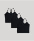 Фото #1 товара Women's Everyday Shelf Bra Cropped Camisole 3-Pack