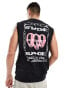 ONLY & SONS oversized vest with euphoric back print in black