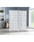 Фото #4 товара Quarterfoil infused Diamond Design 4-Panel Room Divider, Silver