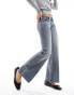 Weekday Nova low waist slim bootcut jeans in trove blue