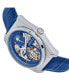 Men Daxton Stainless Steel Strap Skeleton Watch - Blue