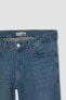 Фото #8 товара Pedro Slim Fit Dar Kalıp Normal Bel Dar Paça Jean Pantolon W7521az23au