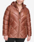 Фото #1 товара Plus Size Shine Hooded Packable Puffer Coat, Created for Macy's