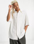 Фото #1 товара Weekday coffee oversized short sleeve shirt in beige