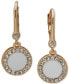 Gold-Tone Pavé & Color Inlay Drop Earrings