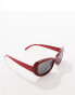 AIRE X ASOS apsis oval sunglasses in red with smoke lens