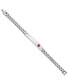 ფოტო #3 პროდუქტის Kelly Waters Stainless Steel Red Epoxy Medical ID Bracelet