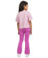 ფოტო #2 პროდუქტის Little Girls Logo Graphic T-Shirt & Flare Leggings, 2 Piece Set