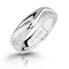 Fashionable silver ring with zircons M16026
