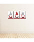 Фото #3 товара Christmas Gnomes - Holiday Wall Art Room Decor - 7.5 x 10 in - Set of 3 Prints