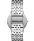ფოტო #3 პროდუქტის Men's Quartz Two Hand Silver-Tone Stainless Steel Watch 40mm