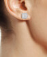 ფოტო #4 პროდუქტის Diamond Baguette Square Stud Earrings (1/2 ct. t.w.) in 14k Gold , 14k White Gold or 14k Rose Gold
