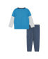 ფოტო #2 პროდუქტის Toddler/Child Boys Racecar Long Sleeve Two-Fer Tee Set