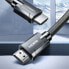 Фото #2 товара Kabel przewód HDMI 2.1 8K 60Hz 48Gb/s 3m elastyczny w oplocie szary