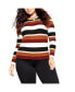 Фото #1 товара Plus Size 70's Stripe Crew Neck Sweater