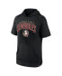 ფოტო #2 პროდუქტის Men's Black Florida State Seminoles Double Arch Raglan Short Sleeve Hoodie T-Shirt