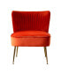 Фото #42 товара 25" Wide Upholstered Tufted Velvet Accent Chair With Metal Leg