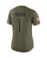 Фото #2 товара Women's Justin Fields Olive Chicago Bears 2022 Salute To Service Limited Jersey