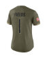 Women's Justin Fields Olive Chicago Bears 2022 Salute To Service Limited Jersey