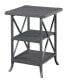 Brookline End Table, Charcoal Gray & Slate Gray Frame 17.75 x 26 x 17.75 in.